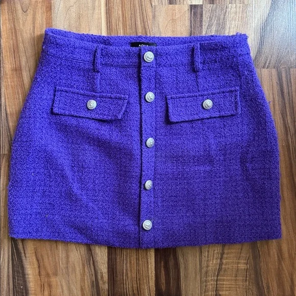 Cropped Purple Tweed Suit - Picture 5 of 6